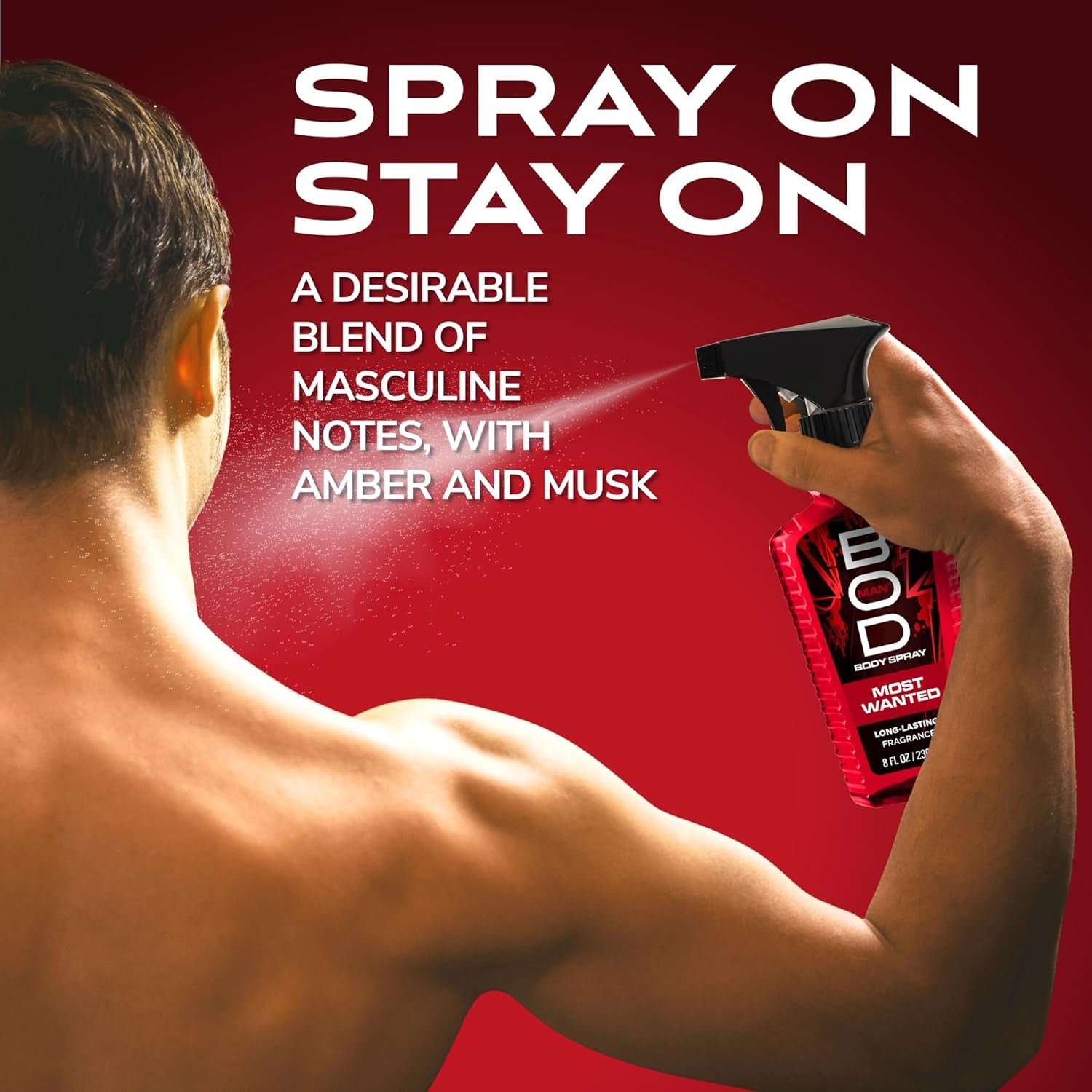 Parfums De Coeur  Most Wanted for Men Fragrance Body Spray, 8.0 Ounces