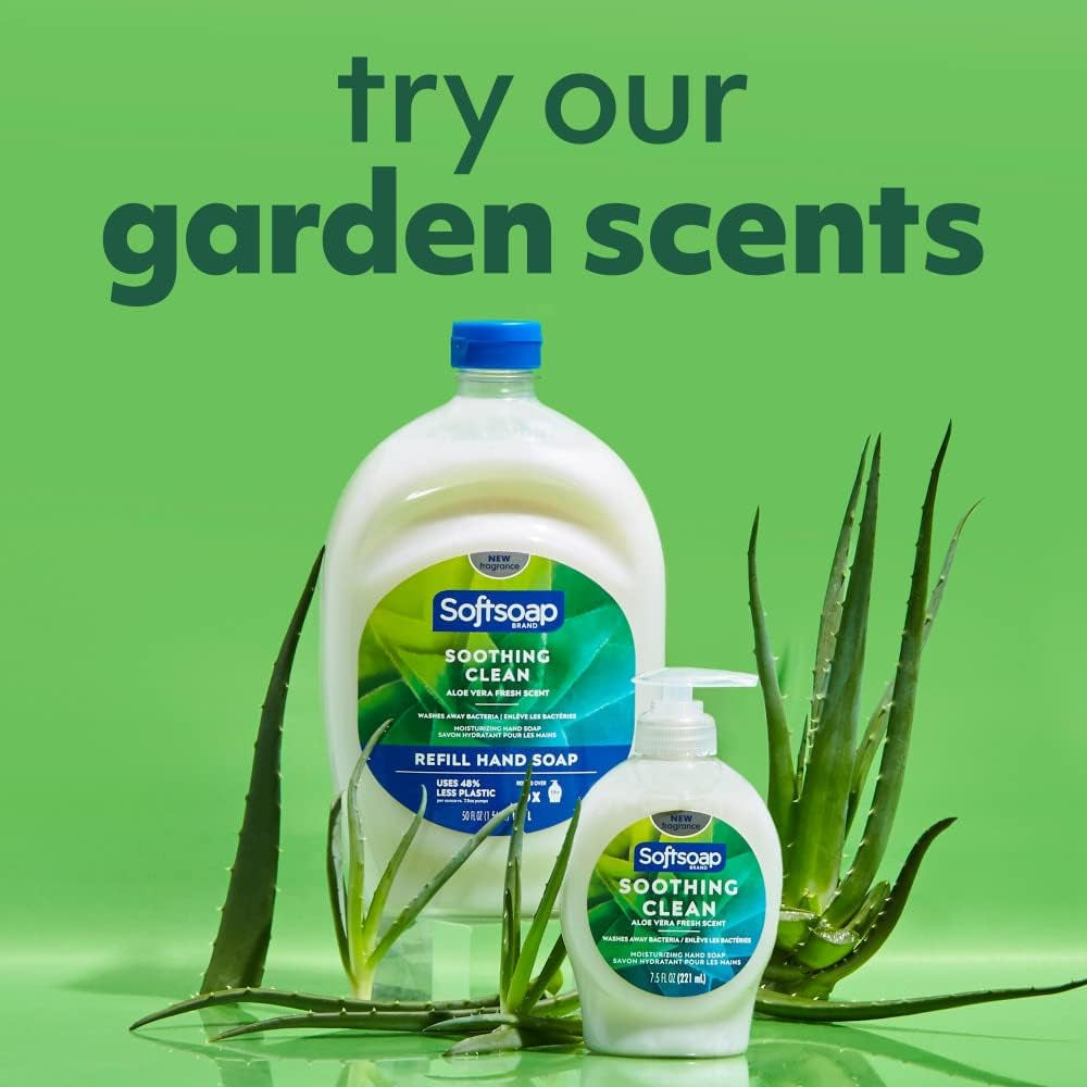 Moisturizing Liquid Hand Soap Pump, Aloe Vera, 221 Ml - Moisturising Hand Wash - Gentle Cleansing - Natural Hand Soap (Case Pack of 6)