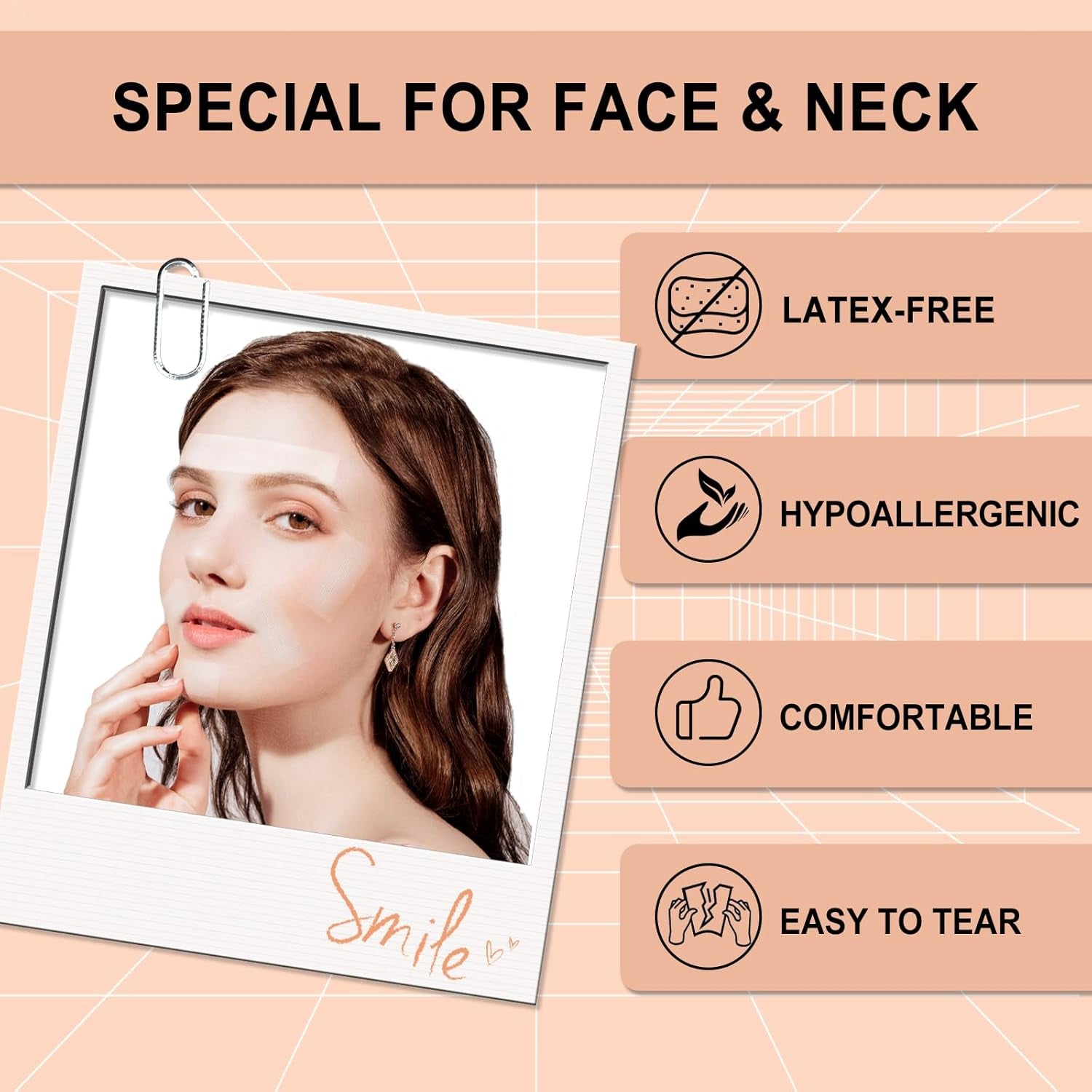 Face Myofascial Lift Tape, Prevent New Wrinkles with anti Wrinkle Tape for Face and Forehead, 10 Yards X 3 Rolls Smoothing Tape for Facial Wrinkles