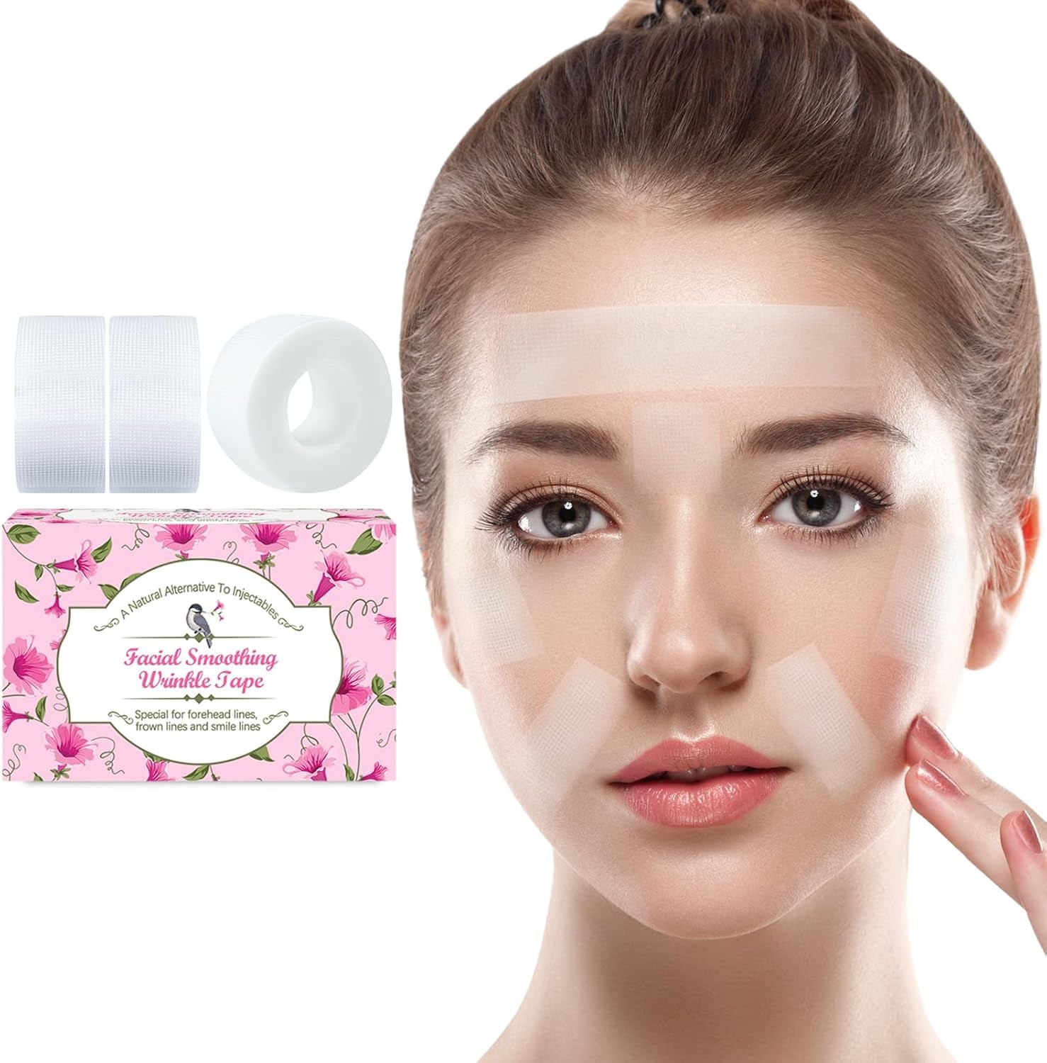 Face Myofascial Lift Tape, Prevent New Wrinkles with anti Wrinkle Tape for Face and Forehead, 10 Yards X 3 Rolls Smoothing Tape for Facial Wrinkles