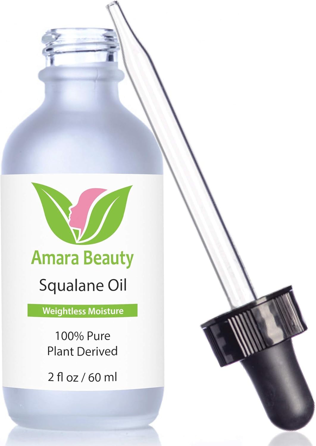 Squalane Oil Moisturizer with 100% Pure Plant Derived Squalane for Face Body Skin and Hair 2 Fl. Oz.