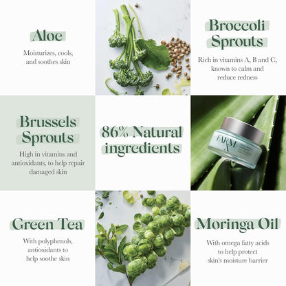[] Super Greens Cooling Gel - Vegan Facial Moisturizer and Mask Containing Super Greens to Cool and Refresh Your Skin (90Ml/3.04 Fl Oz)